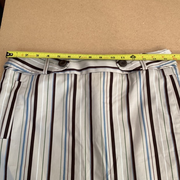 Pendleton Skirt. Tan with Vertical Stripes. Size 8. - Picture 9 of 11